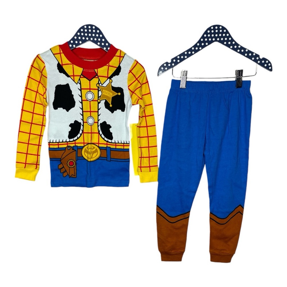 Disney Toy Story Pixar Boys Sheriff Woody Pajama Costume Set, Size 4 New